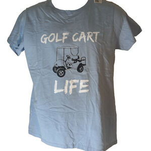 golf cart life t shirt Large Baby Blue